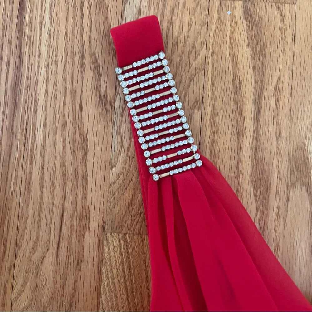 Cache One-Shoulder Pinkish Red Cocktail Dress | Size 10 | Like New - Picture 2 of 9
